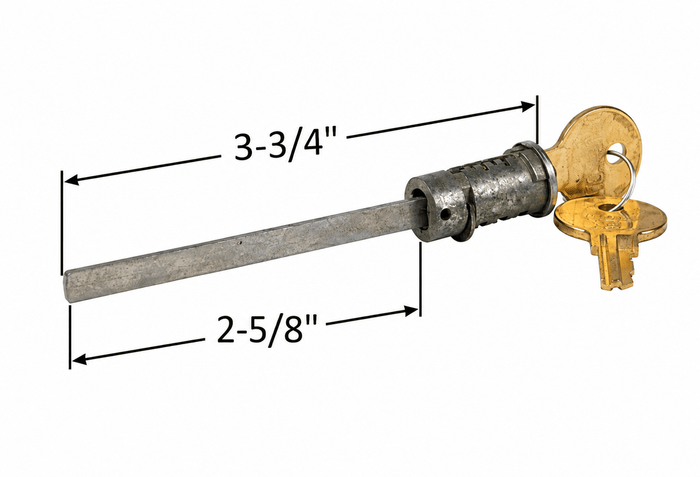 Pella - Hunt Sliding Glass Patio Door Cylinder Lock with Key – Replacement Door Lock Cylinder - Reflect Window & Door