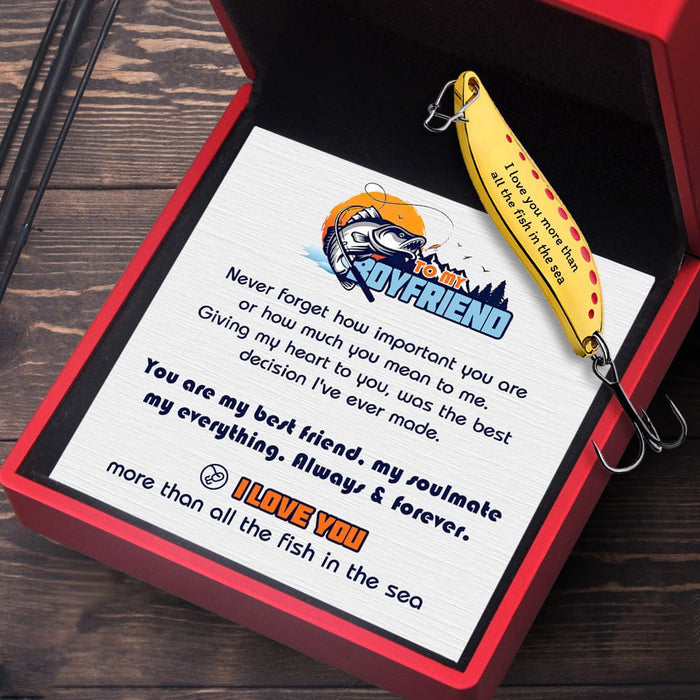 Fishing Spoon Lure - Fishing - To My Boyfriend - I Love You - Gfaa12001