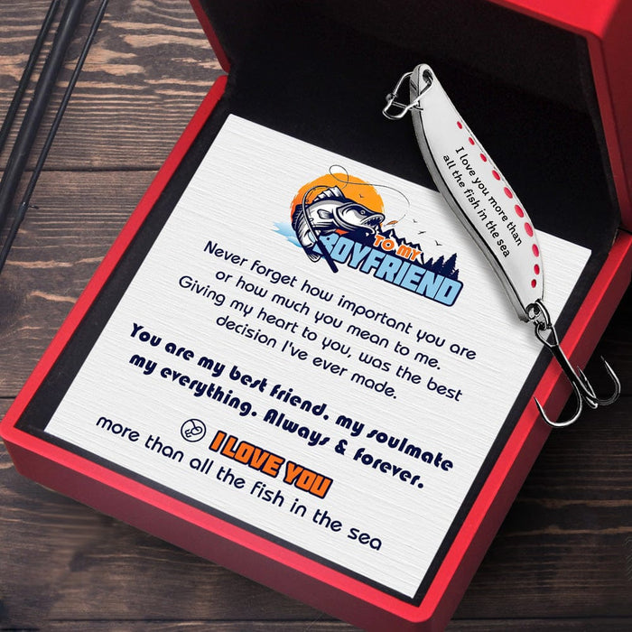 Fishing Spoon Lure - Fishing - To My Boyfriend - I Love You - Gfaa12001