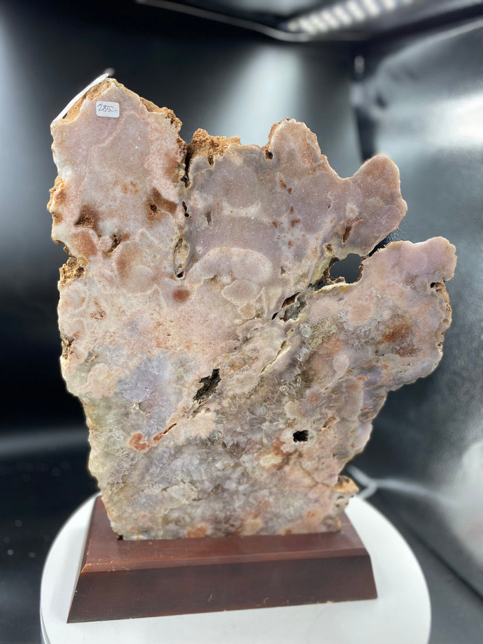 Pink (Rose) Amethyst Slab on Custom Wood Base