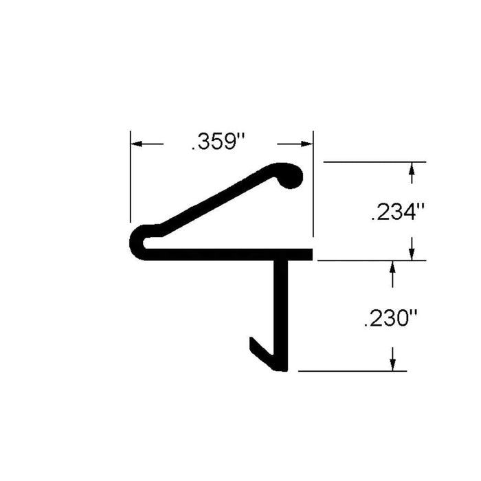 Polyflex Weatherseal – Black 23/64" Width Door & Window Seal