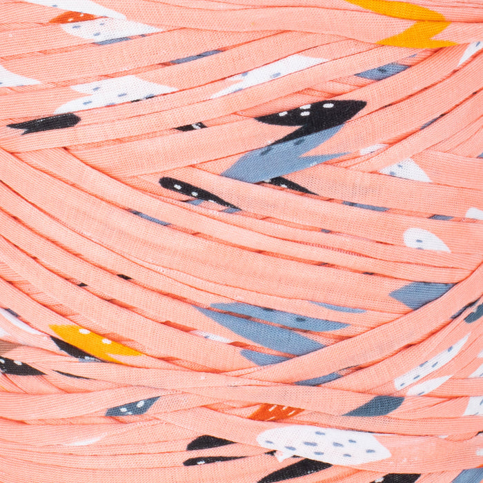 Printed Recycled T-Shirt Fabric Yarn - Sweet Heart