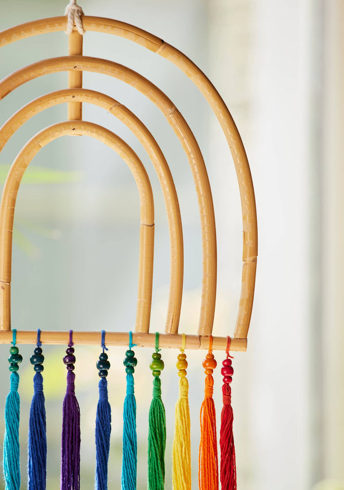 Rainbow Natural Rattan Hanging Decoration