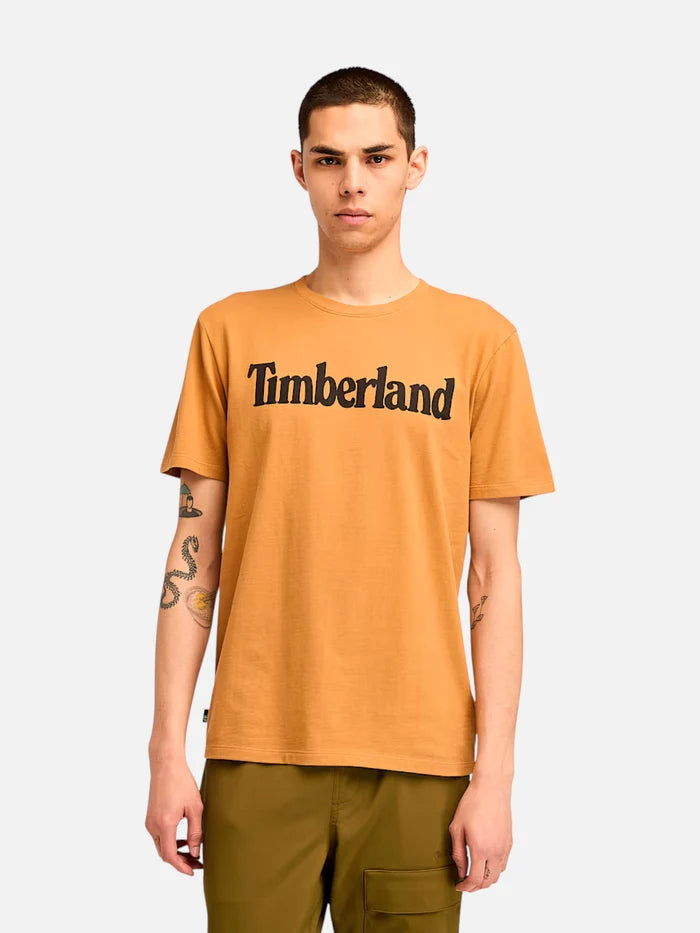 Remera Timberland Wordmark Logo Naranja