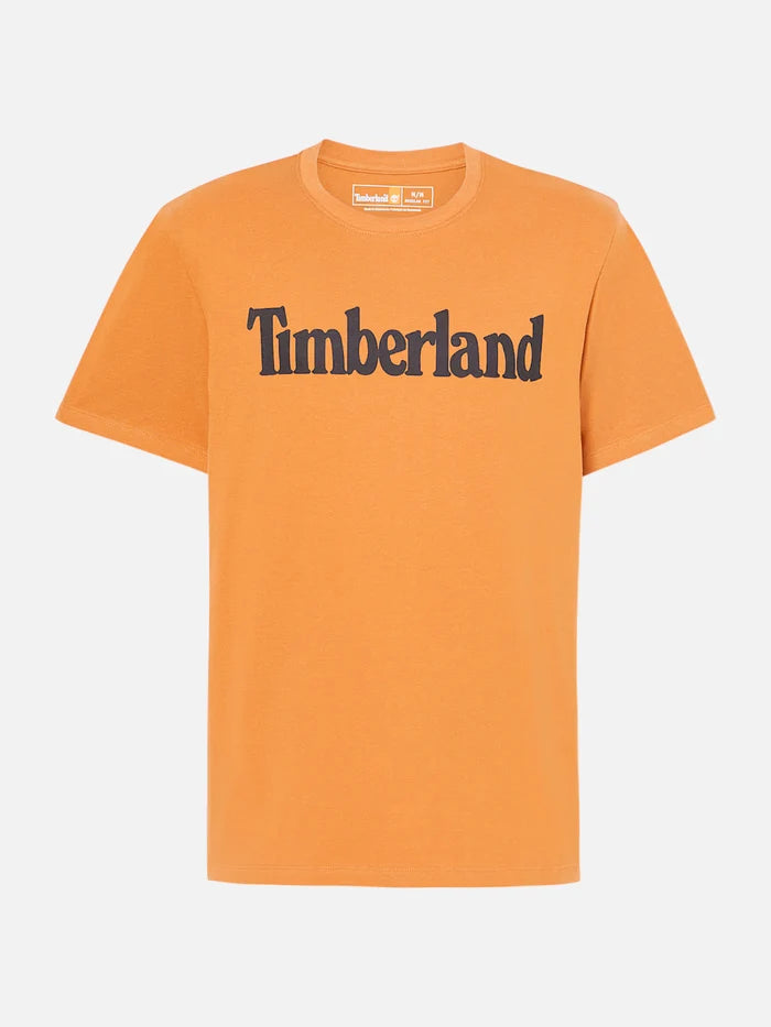 Remera Timberland Wordmark Logo Naranja