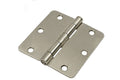 Residential 3 - 1/2" x 3 - 1/2" Butt Hinge With 1/4" Radius Corners - Satin Chrome - Standard Pin - Reflect Window & Door