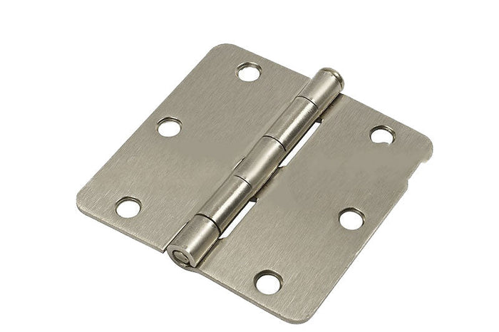 Residential 3 - 1/2" x 3 - 1/2" Butt Hinge With 1/4" Radius Corners - Satin Nickel - Ball Bearing - Reflect Window & Door