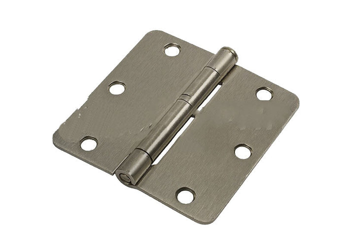 Residential 3 - 1/2" x 3 - 1/2" Butt Hinge With 5/8" Radius Corners - Satin Nickel - Regular Pin - Reflect Window & Door