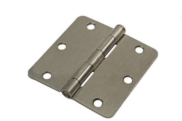 Residential 3 - 1/2" x 3 - 1/2" Butt Hinge With 5/8" Radius Corners - Satin Nickel - Regular Pin - Reflect Window & Door