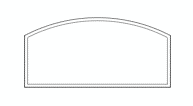 Residential Door Arch Top Insert with Dual Glass - PVC - Low-E Argon - 22 x 10 - Reflect Window & Door