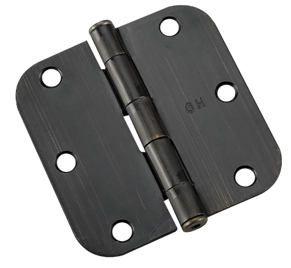 Residential Entry Door 3 - 1/2" Full Mortise Butt Hinge – Oil Rubbed Bronze, 5/8" Radius Corners - Reflect Window & Door