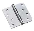 Residential Entry Door Brushed Chrome 4" Full Mortise Combination Butt Hinge - 5/8" Radius - Reflect Window & Door