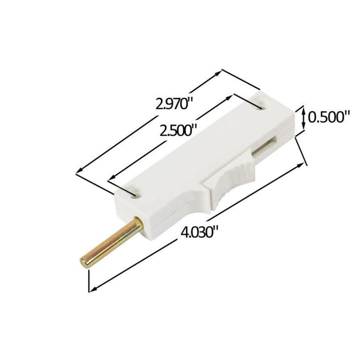 Reversible Window & Glass Door Plunger Lock – White Finish – Universal Sliding Door Security Latch - Reflect Window & Door