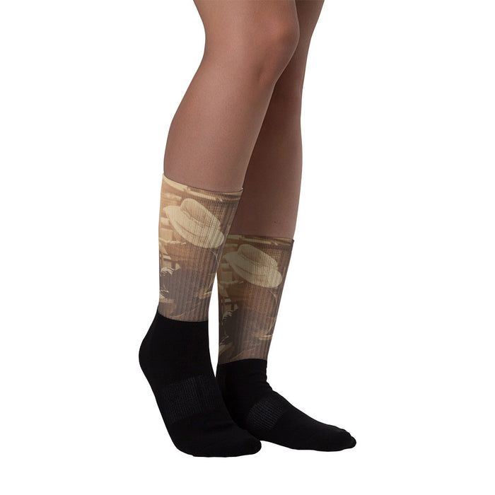 Rodeo Dreamin' - Black foot socks
