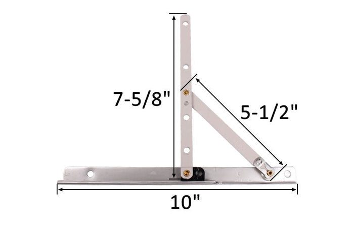Roto Hardware 10" Casement Window Hinge – Track Style Replacement Hinge - Reflect Window & Door