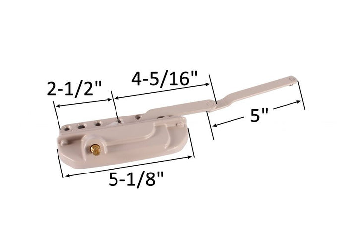 Roto Hardware 5" Split Arm Left Casement Window Operator - Reflect Window & Door