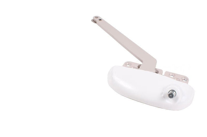 Roto Hardware 7 - 1/2" White Left Hand Casement Window Operator – Single Arm - Reflect Window & Door