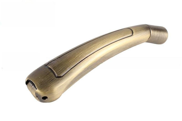Roto Hardware Antique Brass Folding Crank Handle - 5/16" Spline - Reflect Window & Door