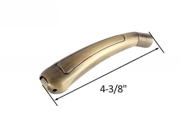 Roto Hardware Antique Brass Folding Crank Handle - 5/16" Spline - Reflect Window & Door