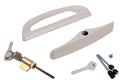 Roto Hardware Beige Keyed Patio Door Handle Set – Secure Sliding Door Lock - Reflect Window & Door