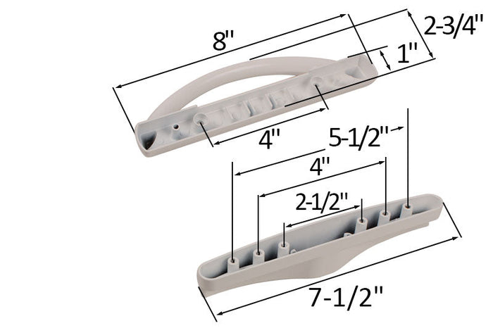 Roto Hardware Beige Keyed Patio Door Handle Set – Secure Sliding Door Lock - Reflect Window & Door