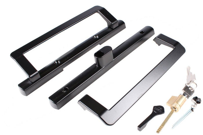 Roto Hardware Black Sliding Glass Patio Door Handle – Keyed Lockable Handle - Reflect Window & Door