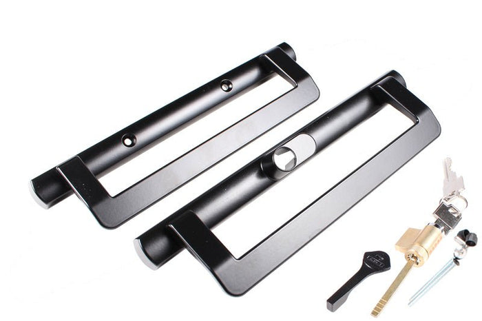 Roto Hardware Black Sliding Glass Patio Door Handle – Keyed Lockable Handle - Reflect Window & Door