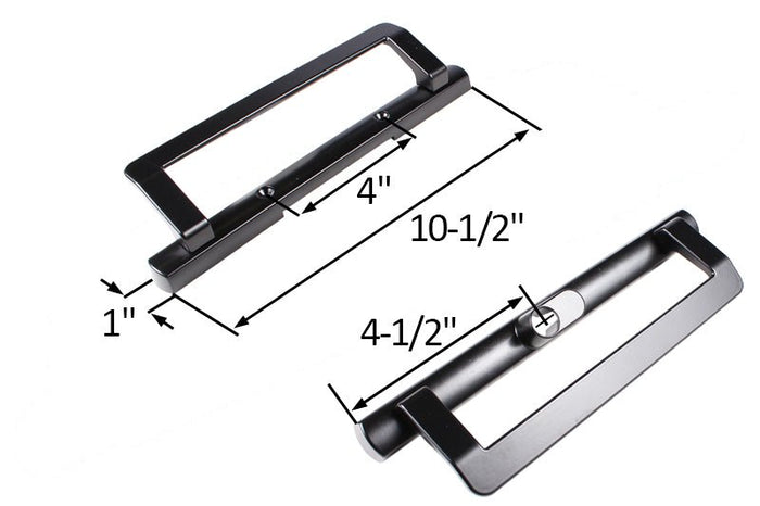 Roto Hardware Black Sliding Glass Patio Door Handle – Keyed Lockable Handle - Reflect Window & Door