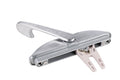 Roto Hardware Brushed Chrome 1 - 1/2" Long Fork Multi - Point Locking Window Handle - Reflect Window & Door