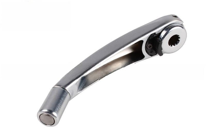Roto Hardware Brushed Chrome Folding Crank Handle - 5/16" Spline - Reflect Window & Door