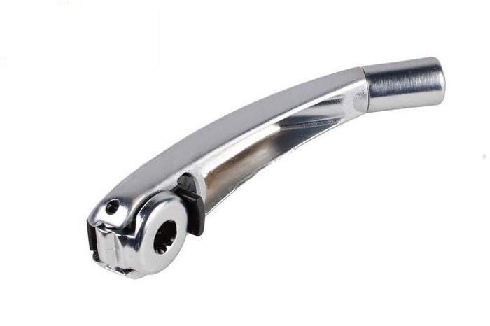 Roto Hardware Brushed Chrome Folding Crank Handle - 5/16" Spline - Reflect Window & Door