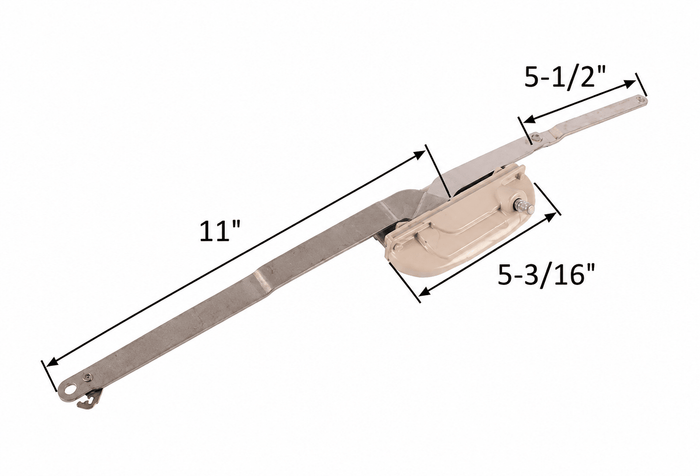 Roto Hardware® Left Hand Dual Arm Casement Window Operator – Steel Sill Mount Window Crank - Reflect Window & Door