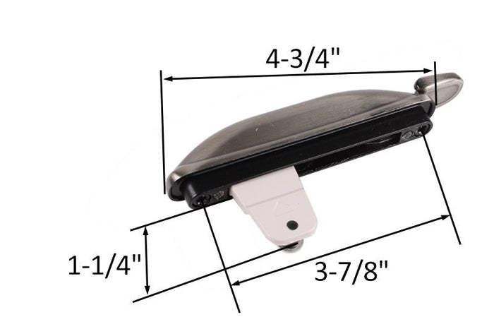 Roto Hardware Casement Window Multi - Point Pro Lock Handle – Pewter Finish - Reflect Window & Door
