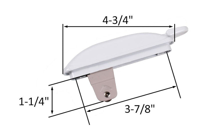 Roto Hardware Casement Window Multi - Point Pro Lock White Handle - 33 mm - Reflect Window & Door
