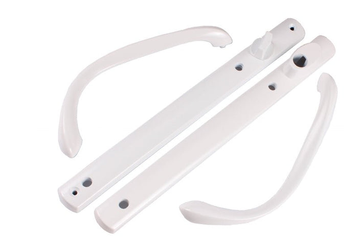 Roto Hardware White Keyed Glass Door Handle Set - Reflect Window & Door