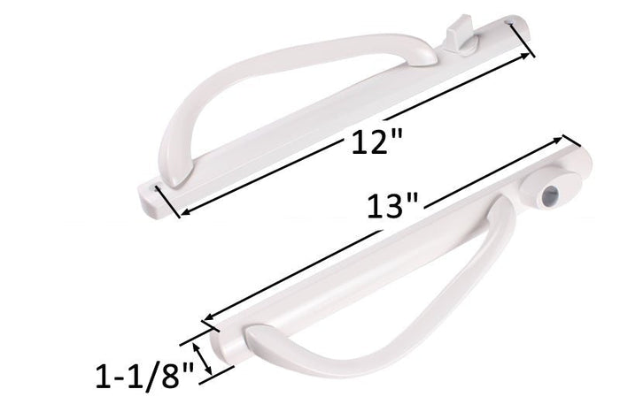 Roto Hardware White Keyed Glass Door Handle Set - Reflect Window & Door