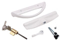 Roto Hardware White Patio Door Handle with Key Single Point Latch - Reflect Window & Door