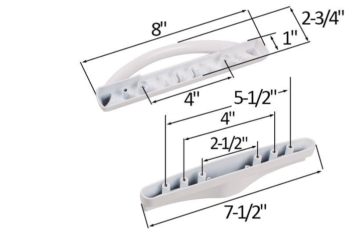 Roto Hardware White Patio Door Handle with Key Single Point Latch - Reflect Window & Door