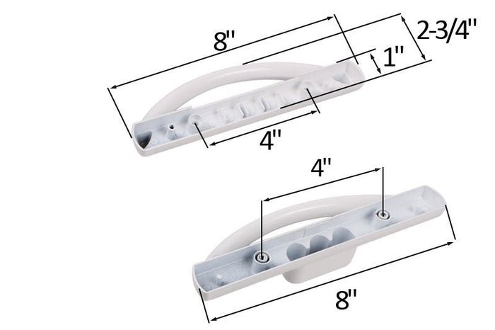 Roto Hardware White Patio Door Security Handle With Key - Reflect Window & Door