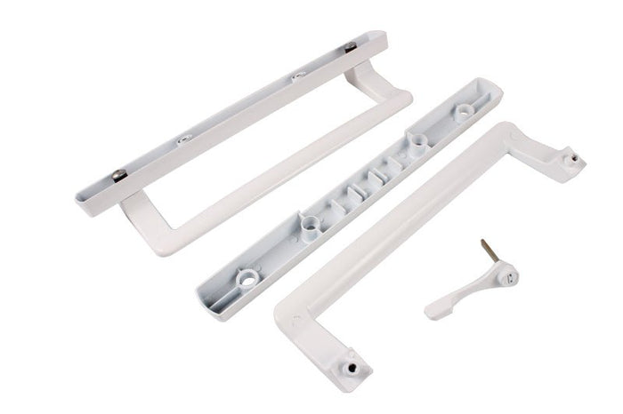 Roto Hardware White Sliding Glass Patio Door Handle – Durable Lockable Handle - Reflect Window & Door