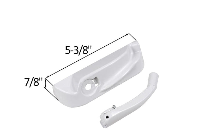 Roto Left Hand White Window Operator Handle and Cover – Durable Window Part - Reflect Window & Door