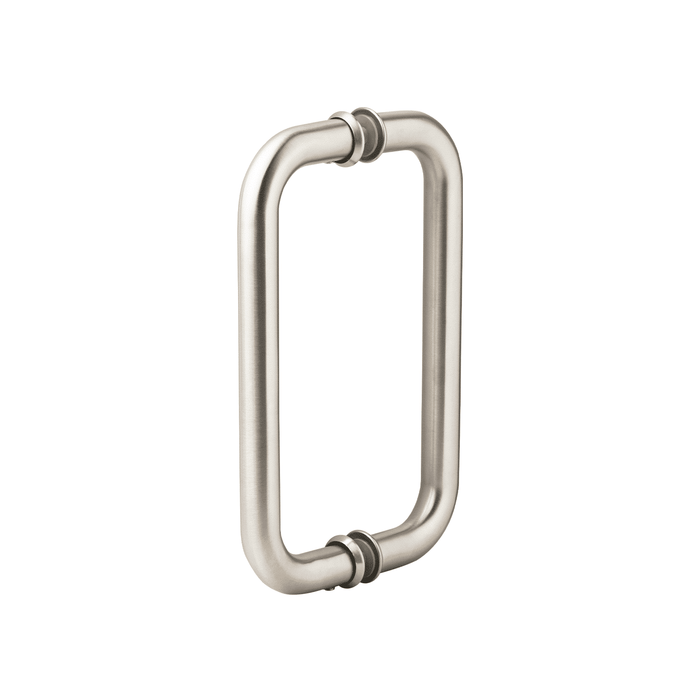 Round D Type Door Pull Handle Set – 8″ | Stainless Steel 304 | Shower, Glass & Wooden Doors