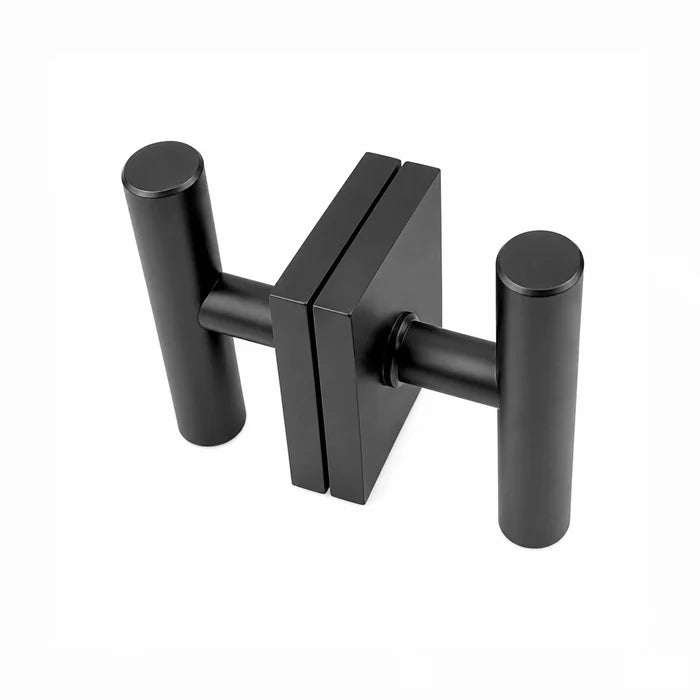 Round T-Bar Thumb Turn Door Handle Set | Plain Design on Square Rosette | 304 Stainless Steel