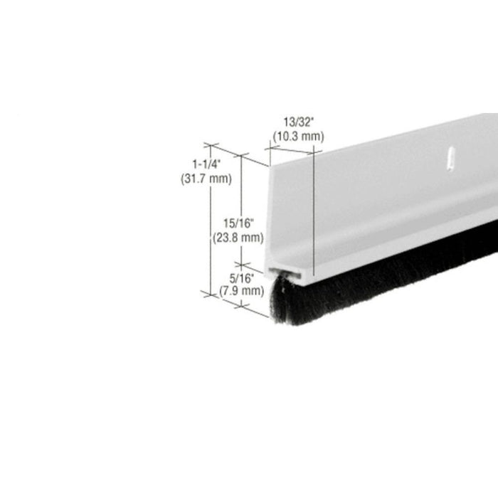144" Aluminum Finned Entry Door Sweep – Durable Weatherproof Door Seal - Reflect Window & Door