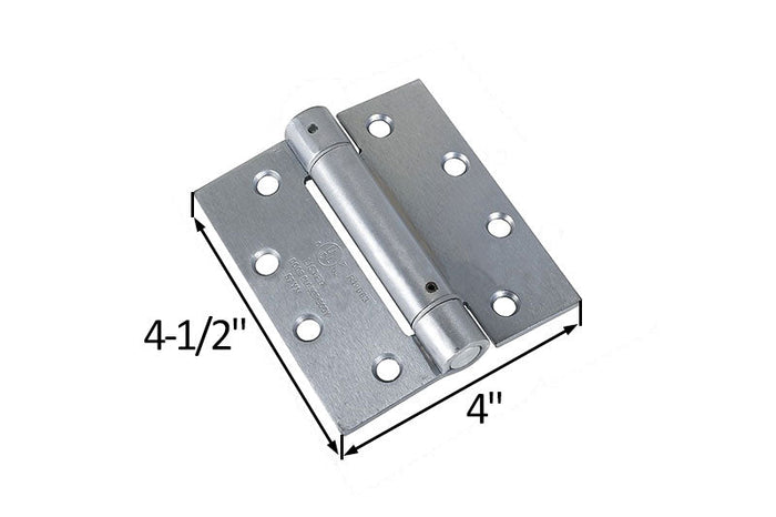 Heavy Duty Spring Hinge – Satin Chrome 4 - 1/2" x 4" - Reflect Window & Door