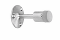 Satin Chrome Wall Mounted Heavy - Duty Door Stop – Commercial Door Stopper - Reflect Window & Door