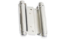 Heavy Duty Double Action Door Hinge - 4" Flange Height, Satin Nickel Finish - Reflect Window & Door