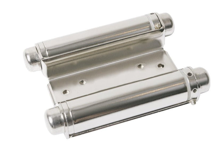 Heavy Duty Double Action Door Hinge - 4" Flange Height, Satin Nickel Finish - Reflect Window & Door