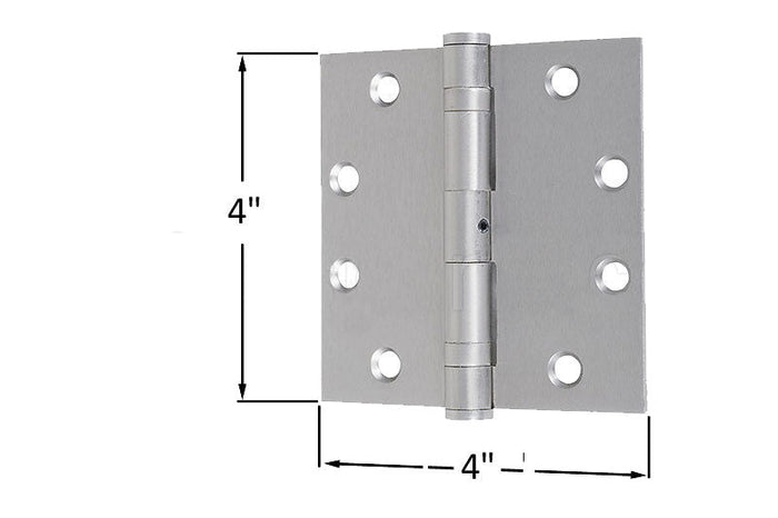 Satin Nickel 4" x 4" Ball Bearing Mortise Butt Hinge - Reflect Window & Door
