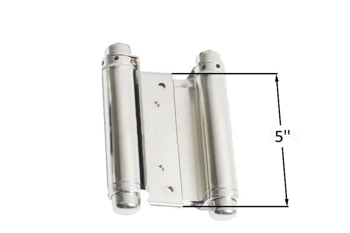 Heavy Duty 5" Double Action Door Hinge - Satin Nickel Finish - Reflect Window & Door
